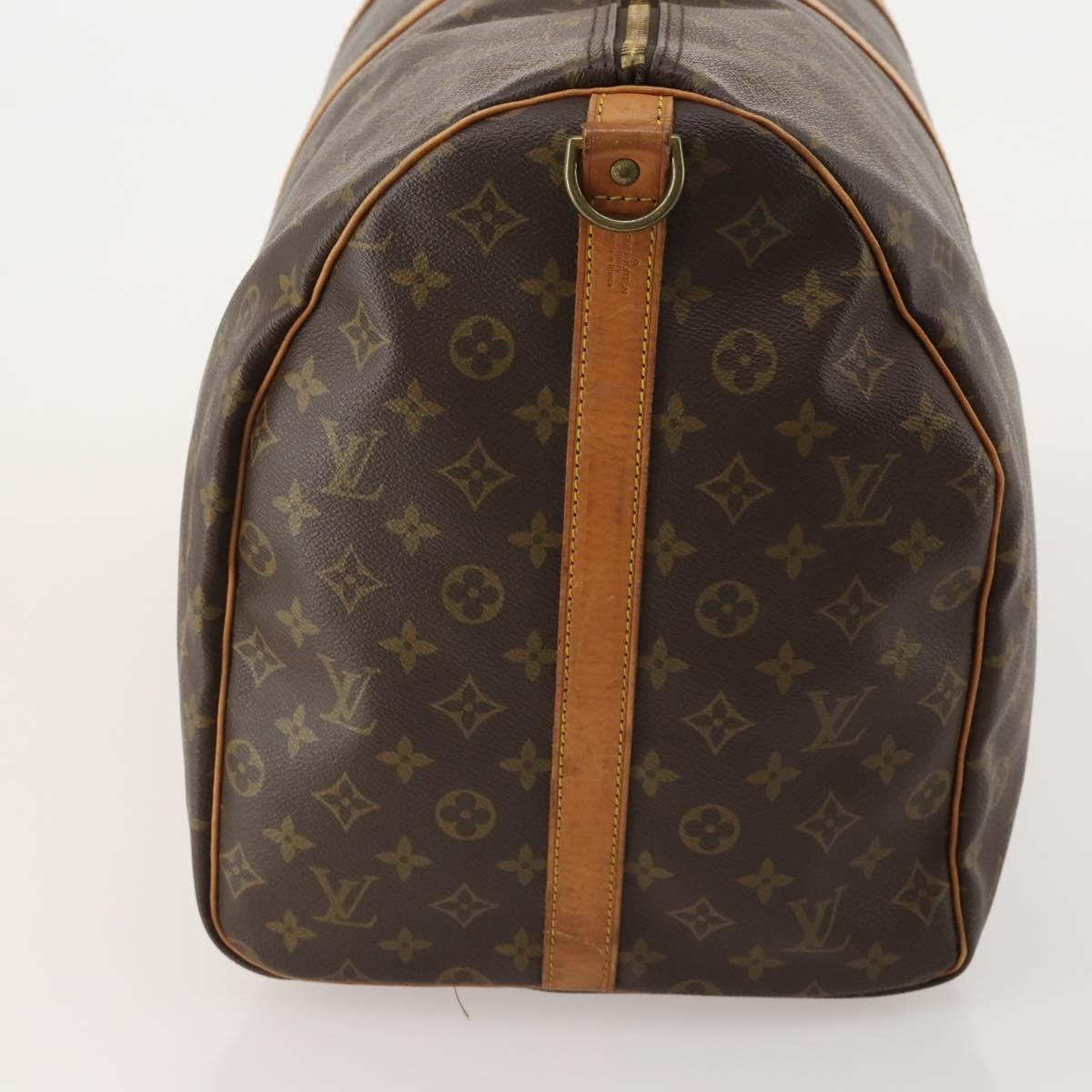 Louis Vuitton Keepall Bandoulière Monogram Brown Canvas Travel Bag Bag (Pre-Owned)