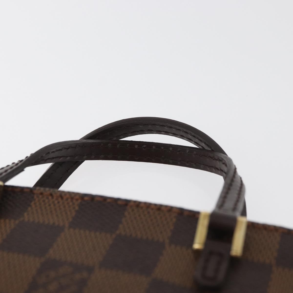 Louis Vuitton Manosque Pochette Damier Ebene Brown Canvas Clutche & Pouche Bag (Pre-Owned)