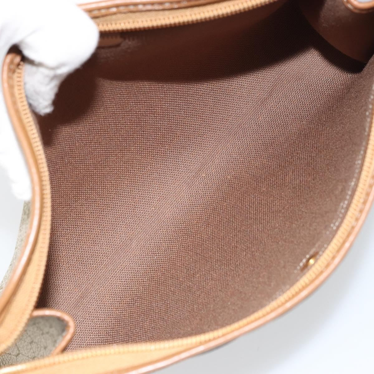 Christian Dior Vintage Honeycomb Zip Coated Canvas Beige Canvas Clutche & Pouche Bag (Pre-Owned)