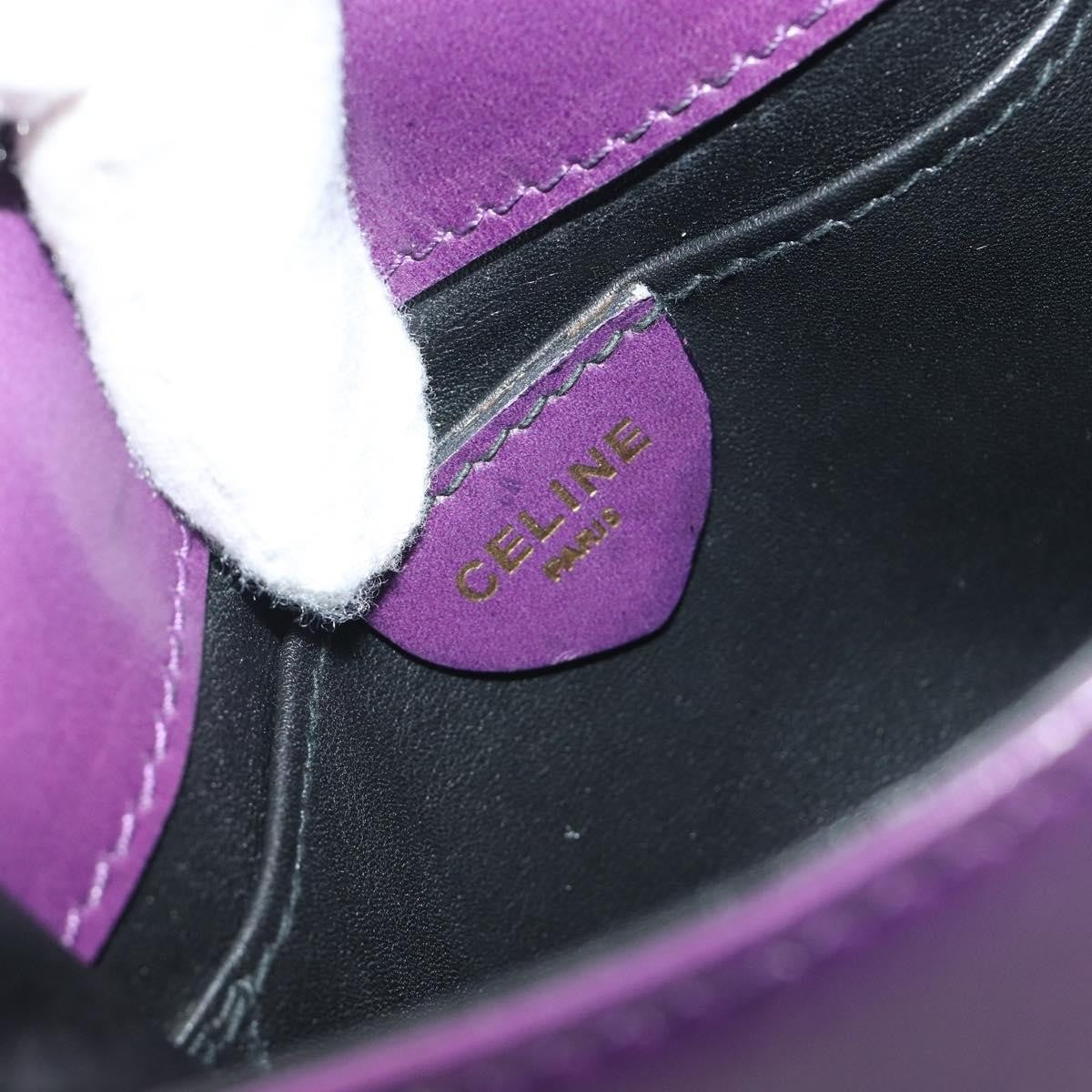 Celine Vintage Leather Purple Leather Shoulder Bag Bag (Pre-Owned)