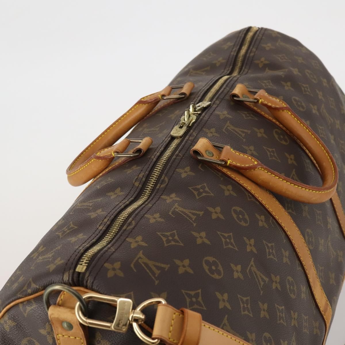 Louis Vuitton Keepall Bandoulière Canvas Brown Canvas Travel Bag Bag (Pre-Owned)