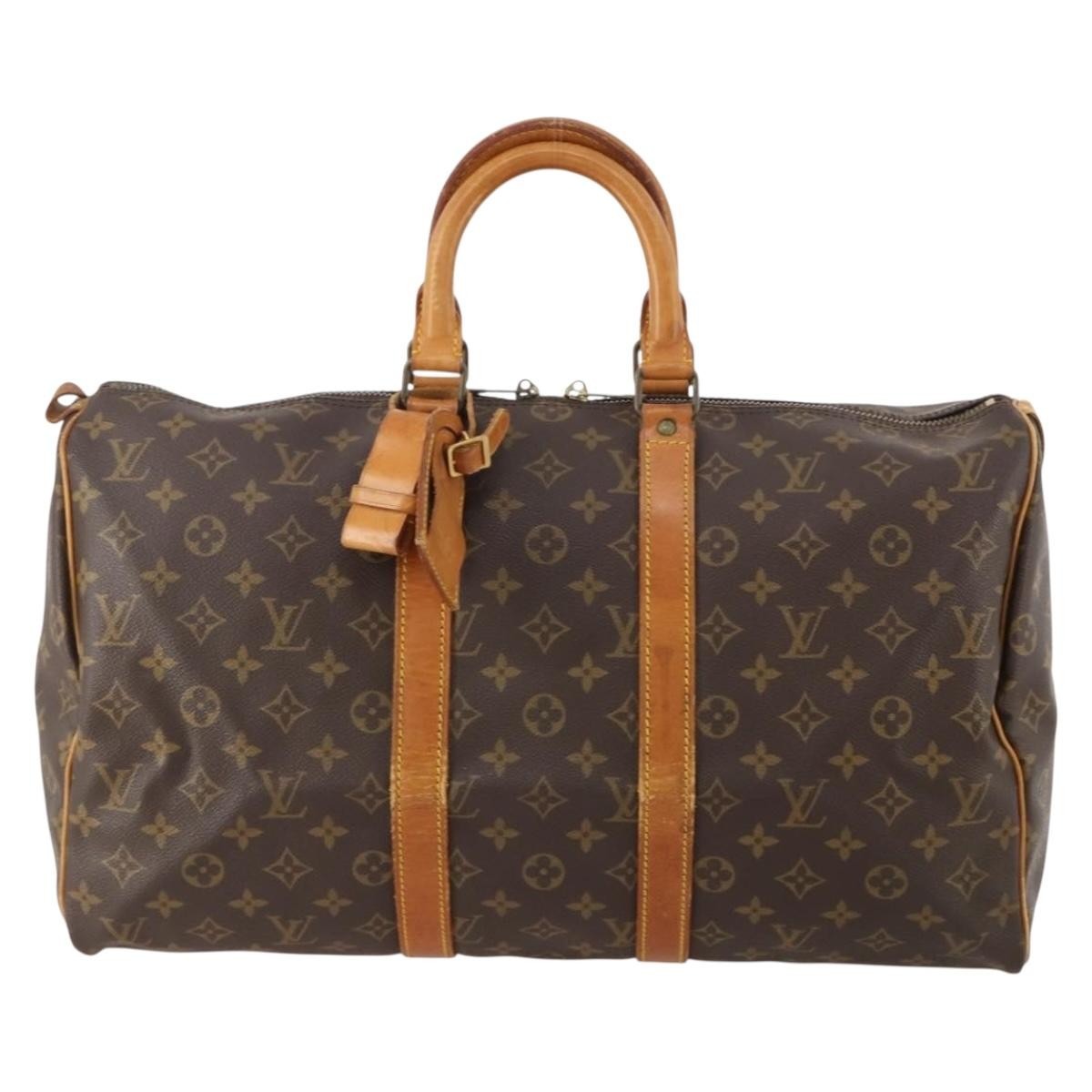 Louis Vuitton Keepall Monogram Canvas Brown Canvas Handbag (Pre-Owned)