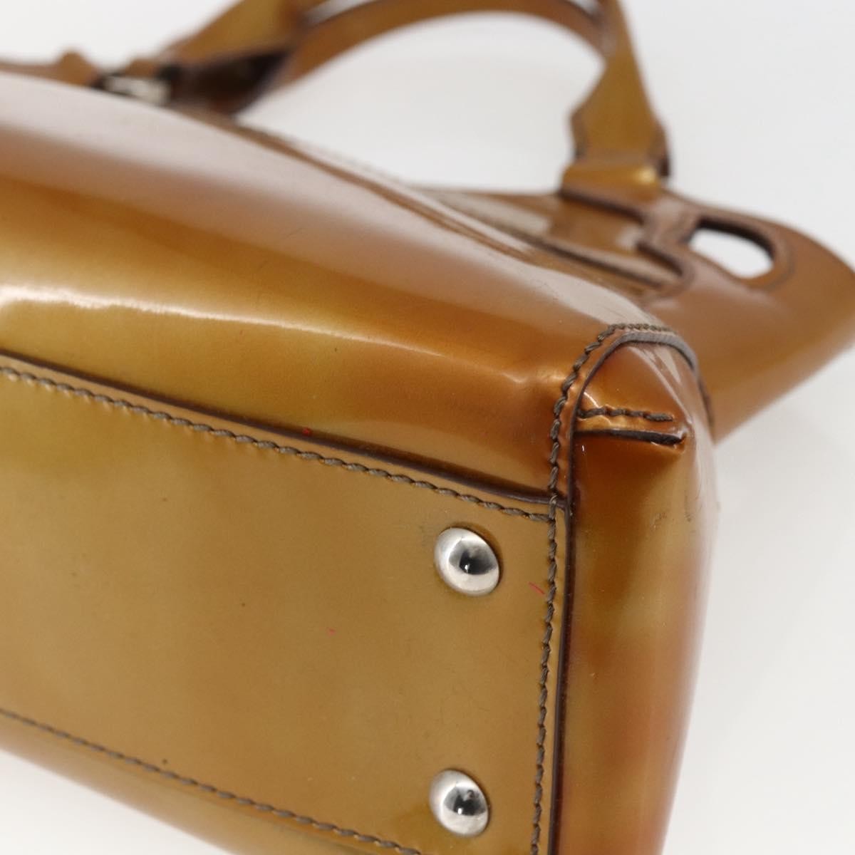 Cartier Marcello Patent Leather Yellow Patent_Leather Handbag (Pre-Owned)