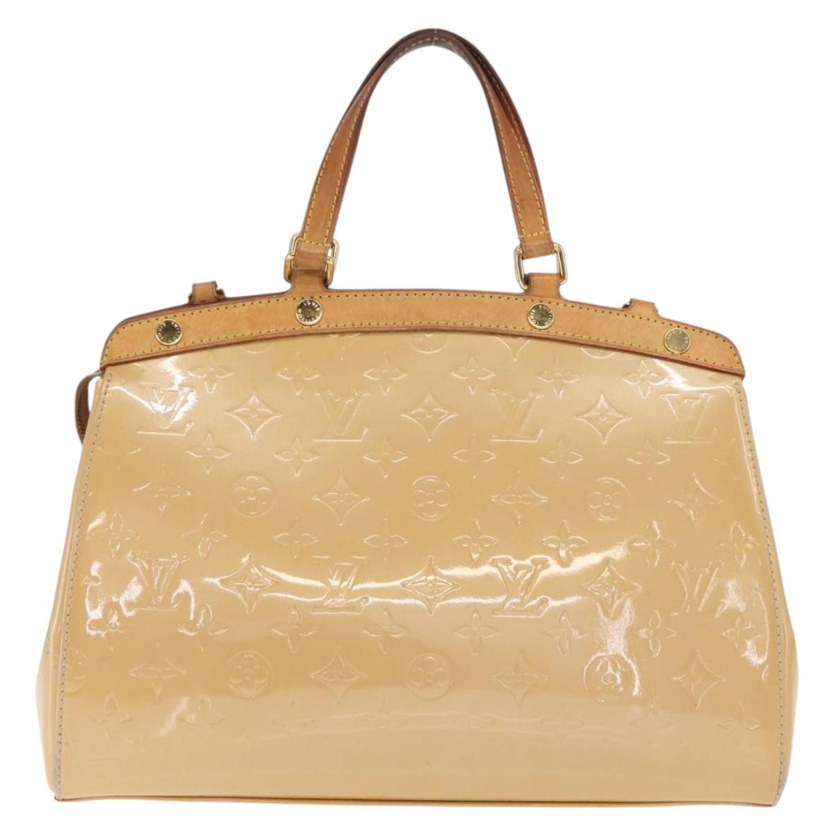 Louis Vuitton Blair Monogram Vernis Beige Patent_Leather Handbag (Pre-Owned)