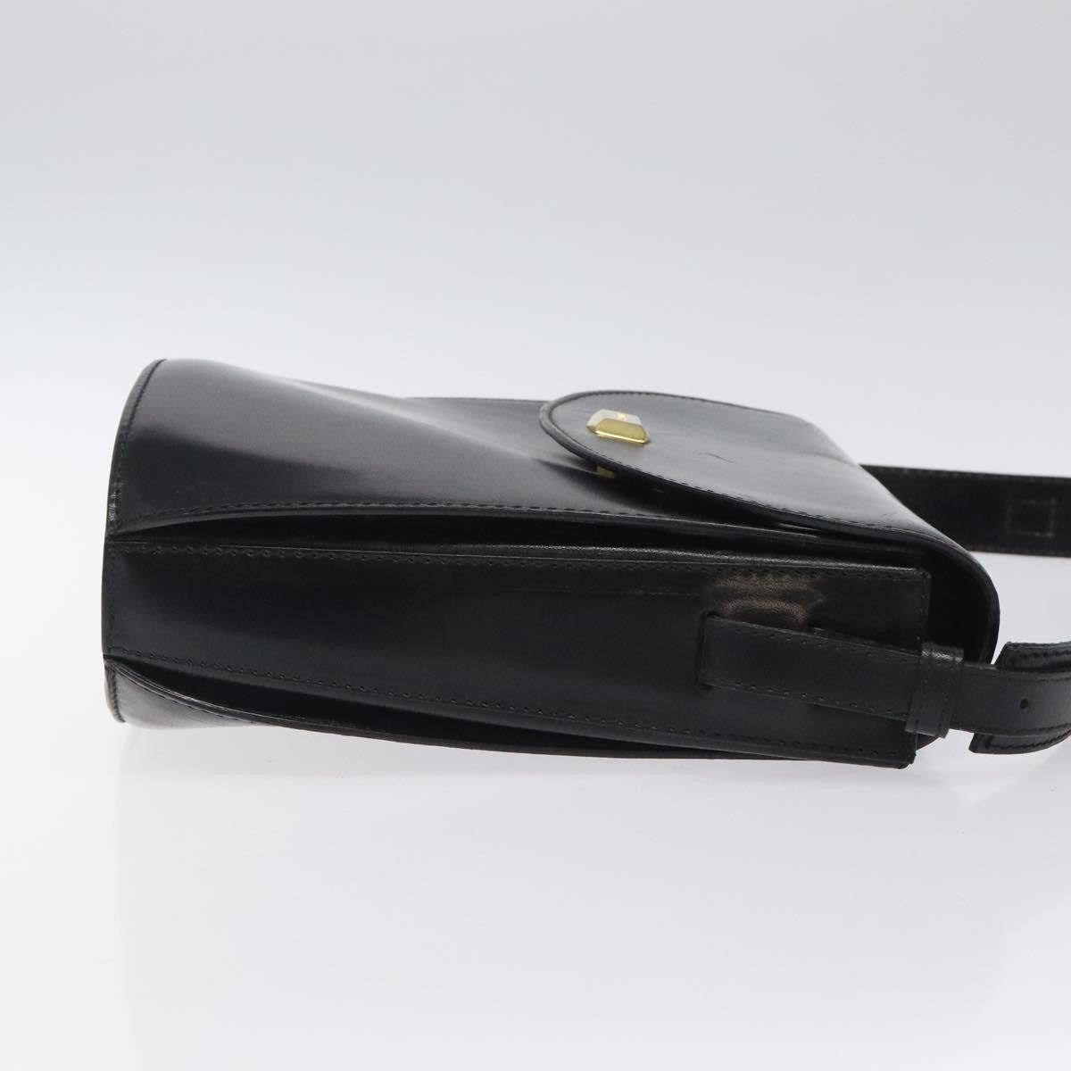 Bally Vintage Leather Black Leather Shoulder Bag Bag (Pre-Owned)