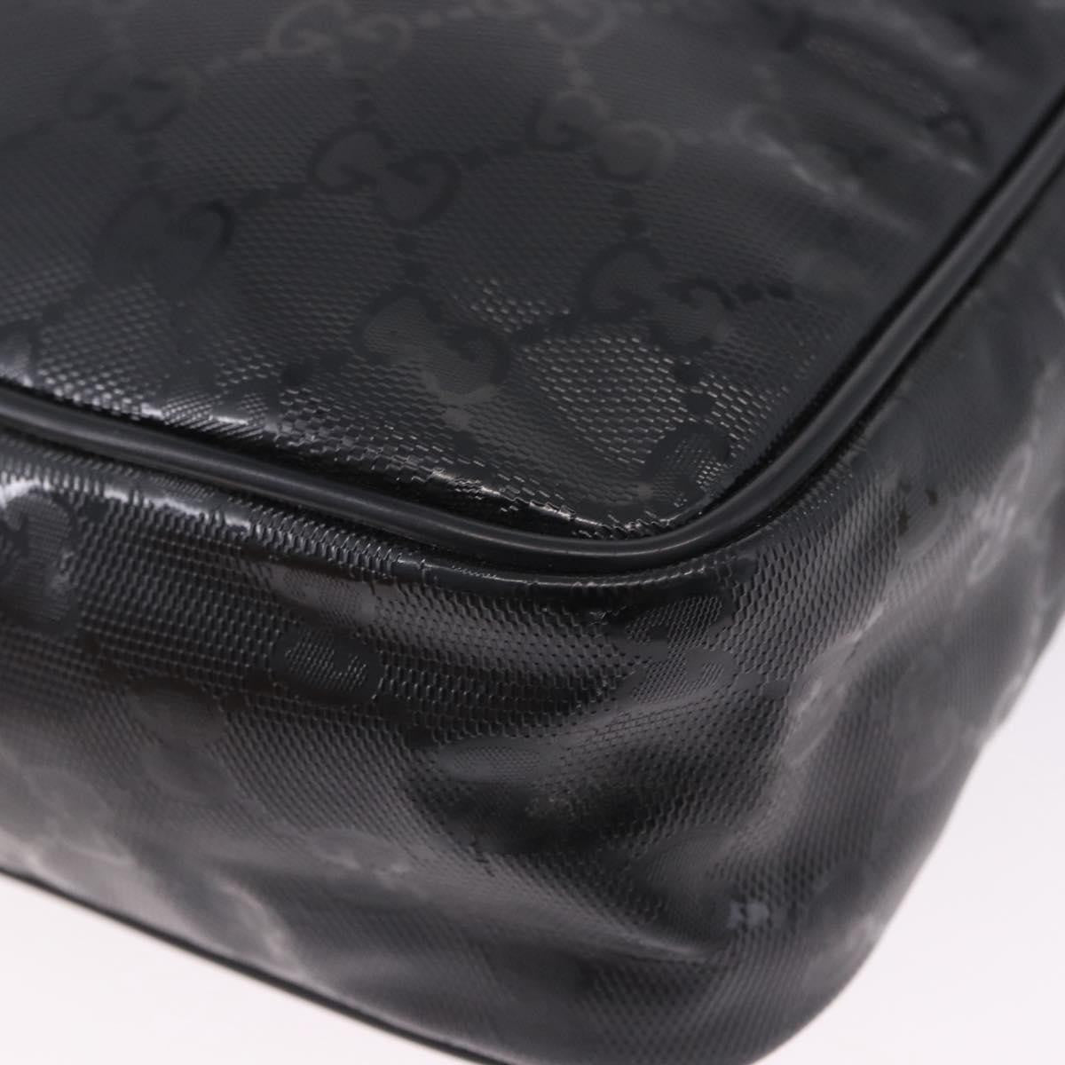 Gucci Zip Gg Imprime Black Canvas Shoulder Bag Bag (Pre-Owned)