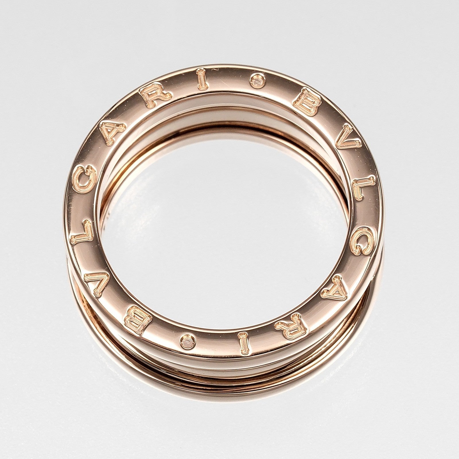 Bvlgari B.Zero1 Three Band 18K Rose Gold Gold Pink_Gold Ring Jewelry (Pre-Owned)