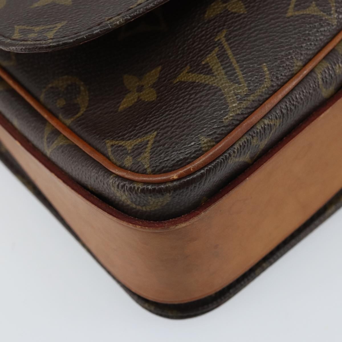 Louis Vuitton Cartouchiere Monogram Canvas Brown Canvas Shoulder Bag Bag (Pre-Owned)