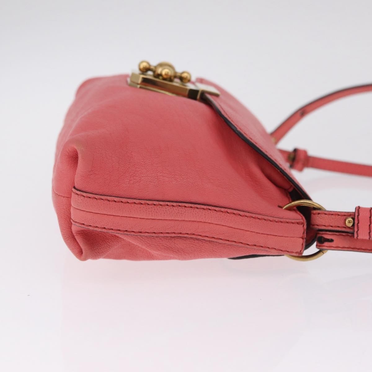 Chloe Elsie Satchel Leather Pink Leather Shoulder Bag Bag (Pre-Owned)