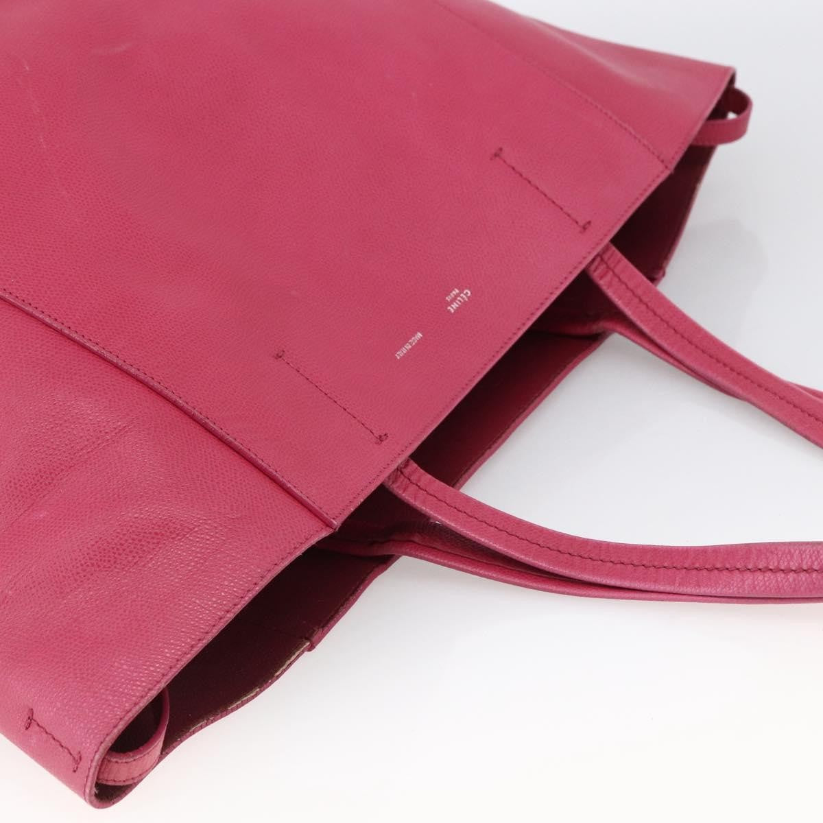 Celine Phantom Cabas Leather With Shearling Pink Leather Tote Bag Bag (Pre-Owned)