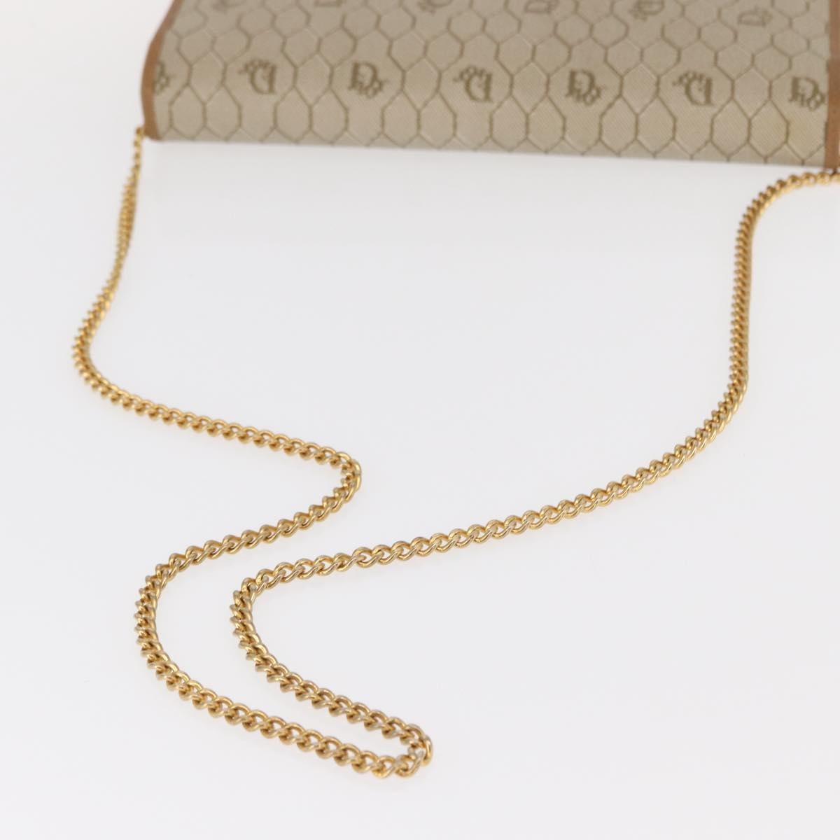 Christian Dior Vintage Honeycomb Zip Coated Canvas Beige Canvas Clutche & Pouche Bag (Pre-Owned)