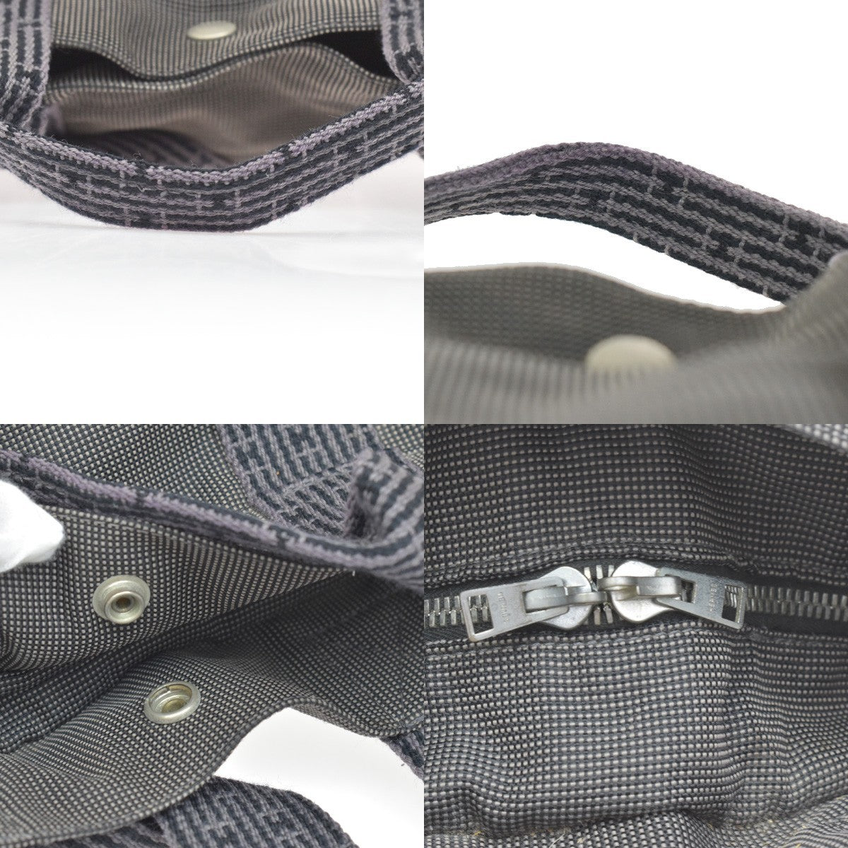 Hermes Herline Canvas Gray Canvas Backpack Bag (Pre-Owned)