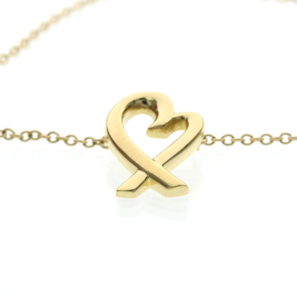 Tiffany & Co. Paloma Picasso Loving Heart Pendant 18K Yellow Gold Gold Yellow_Gold Necklace Jewelry (Pre-Owned)