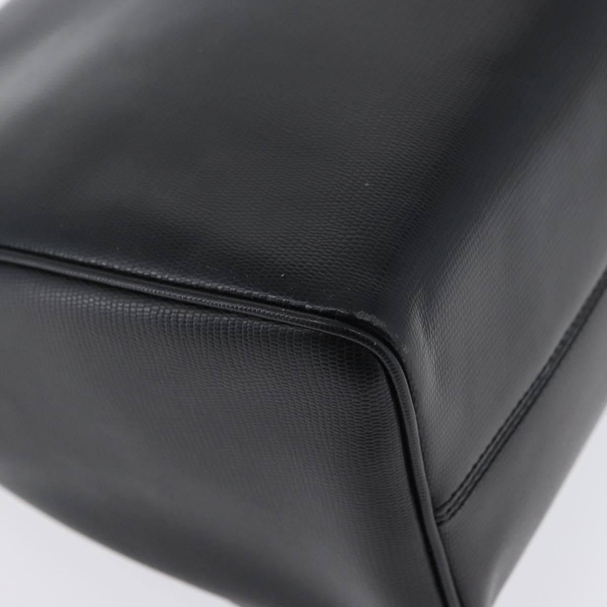 Celine Circle Logo Leather Black Leather Shoulder Bag Bag (Pre-Owned)