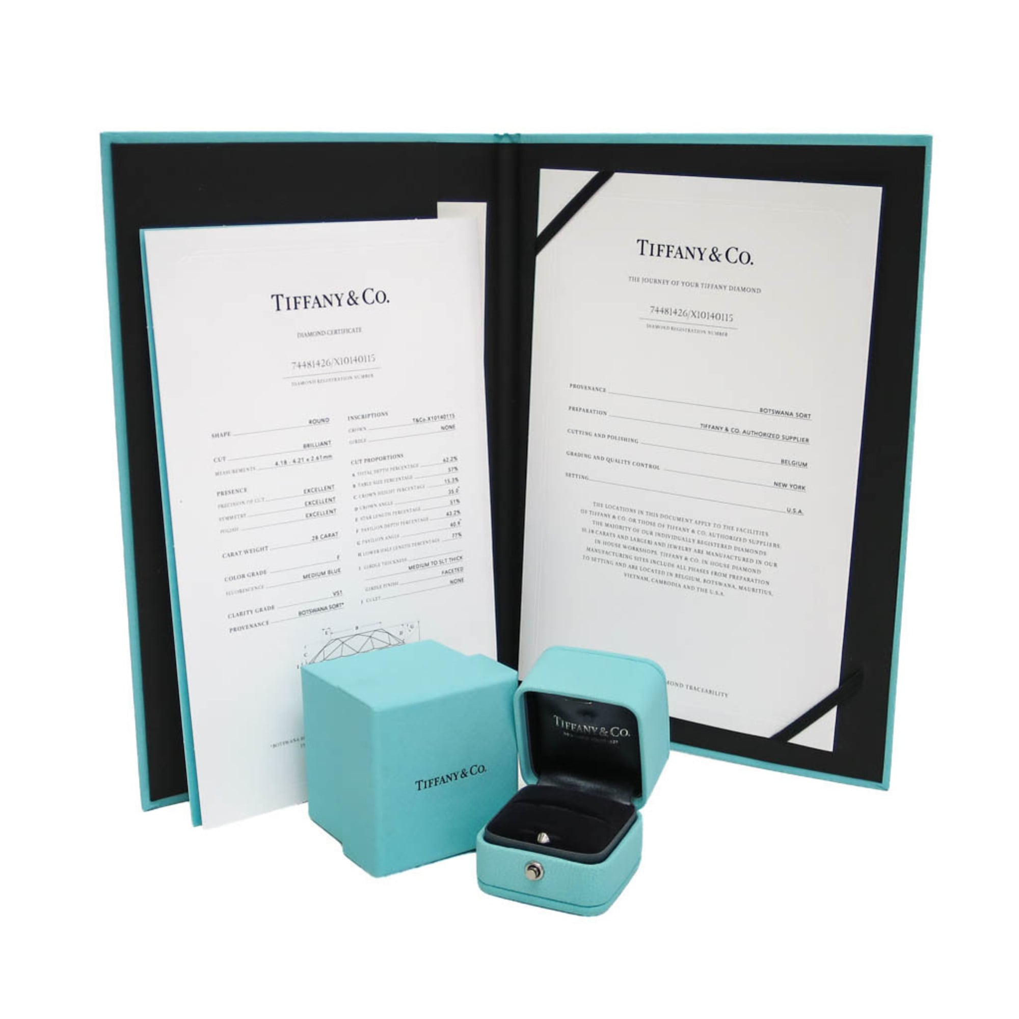 Tiffany & Co. Tiffany Setting Solitaire Platinum With Diamond Silver Platinum Ring Jewelry (Pre-Owned)