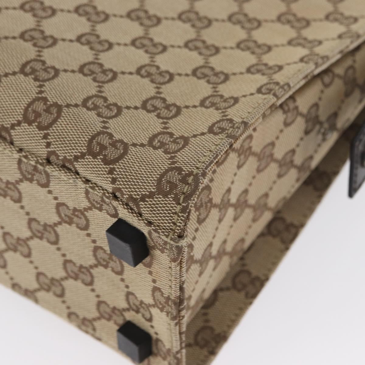 Gucci Gg Canvas Canvas Beige Canvas Briefcase Bag (Pre-Owned)