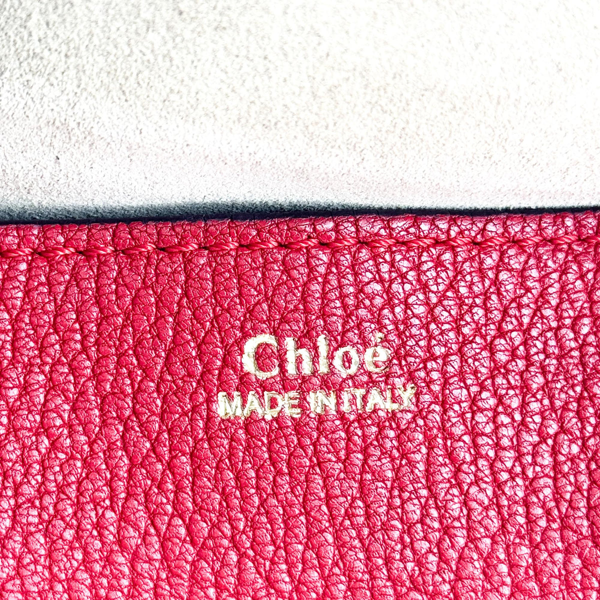 Chloe Drew Leather Red Leather Crossbody Bag Bag (Pre-Owned)