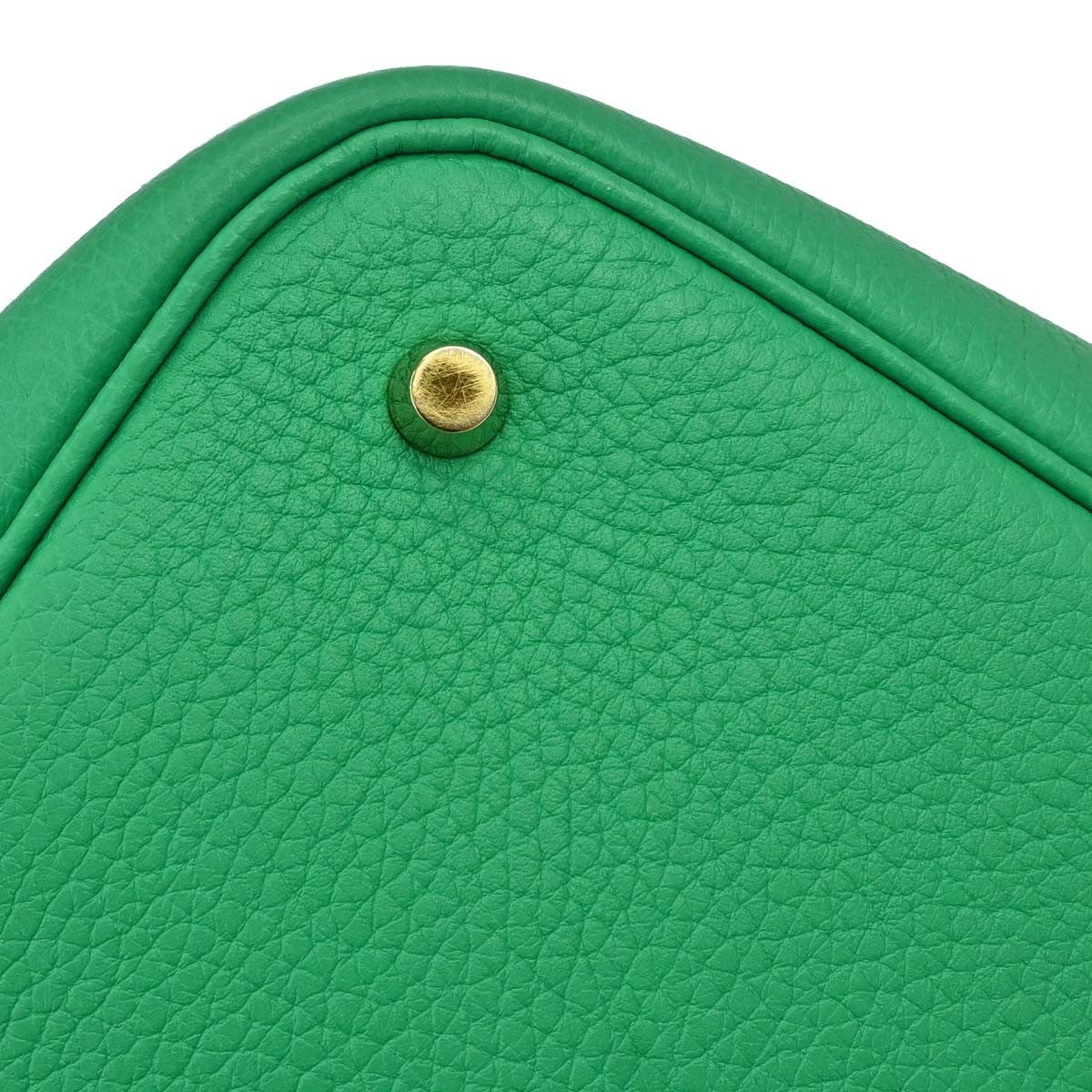 Hermes Picotin Lock Clemence Green Leather Handbag (Pre-Owned)