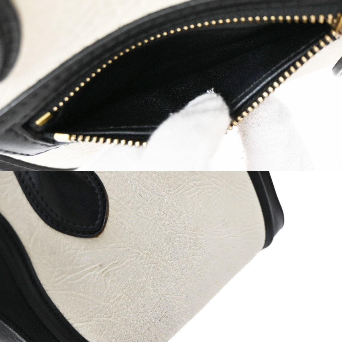 Celine Bicolor Luggage Leather Black Leather Tote Bag Bag (Pre-Owned)