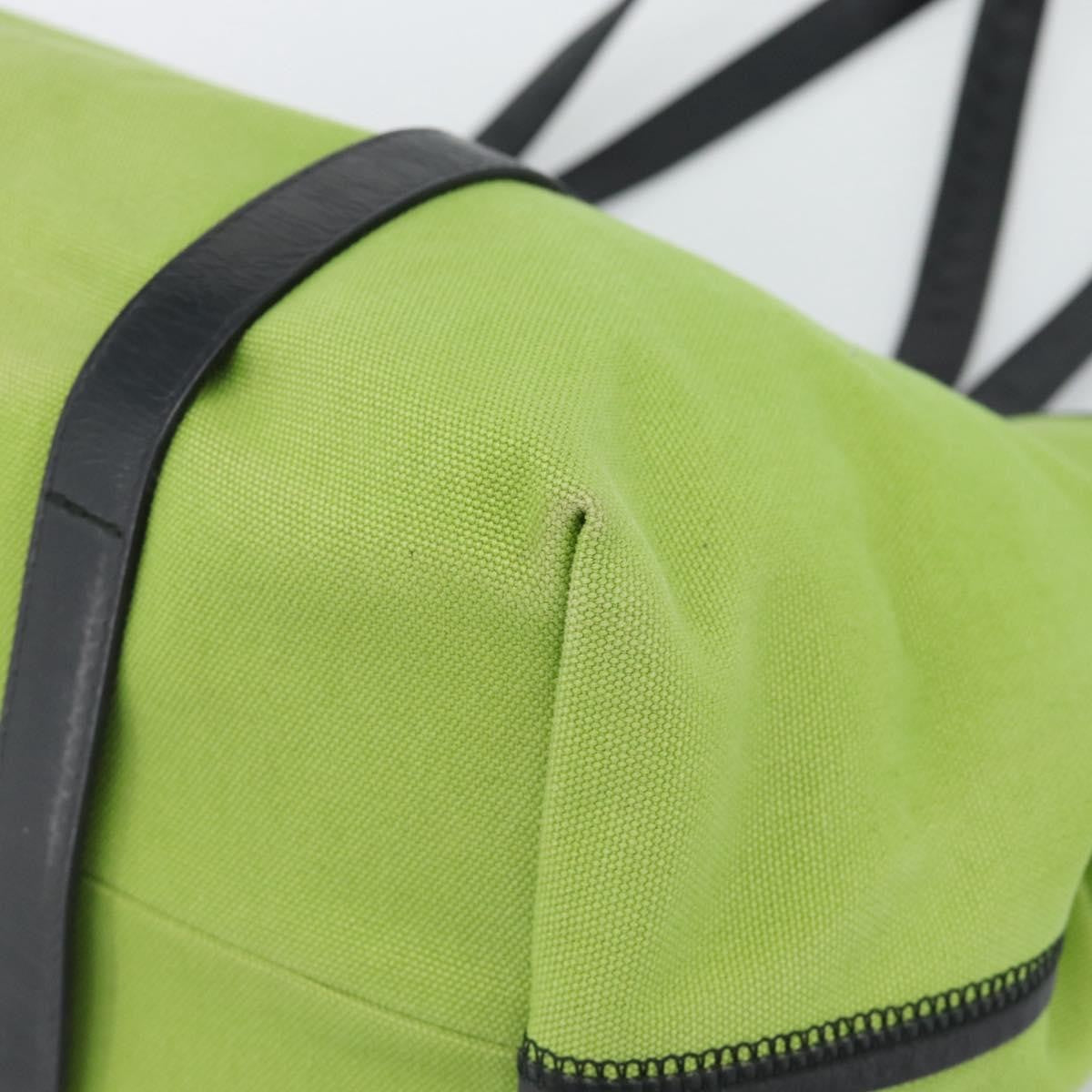 Bottega Veneta Vintage Canvas Green Canvas Tote Bag Bag (Pre-Owned)