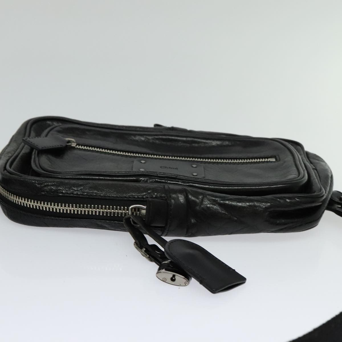 Chloe Paddington Body Leather Black Leather Shoulder Bag Bag (Pre-Owned)