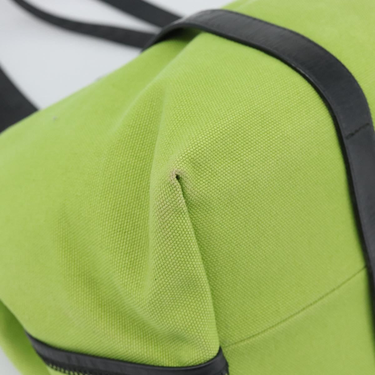 Bottega Veneta Vintage Canvas Green Canvas Tote Bag Bag (Pre-Owned)