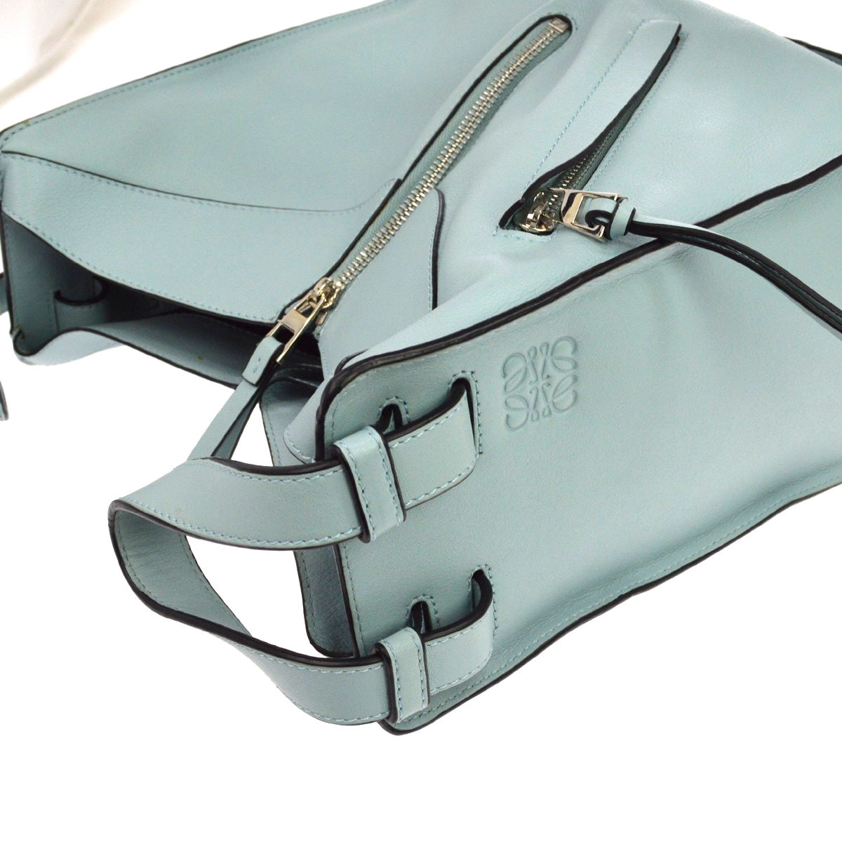 Loewe Hammock Leather Blue Leather Handbag (Pre-Owned)