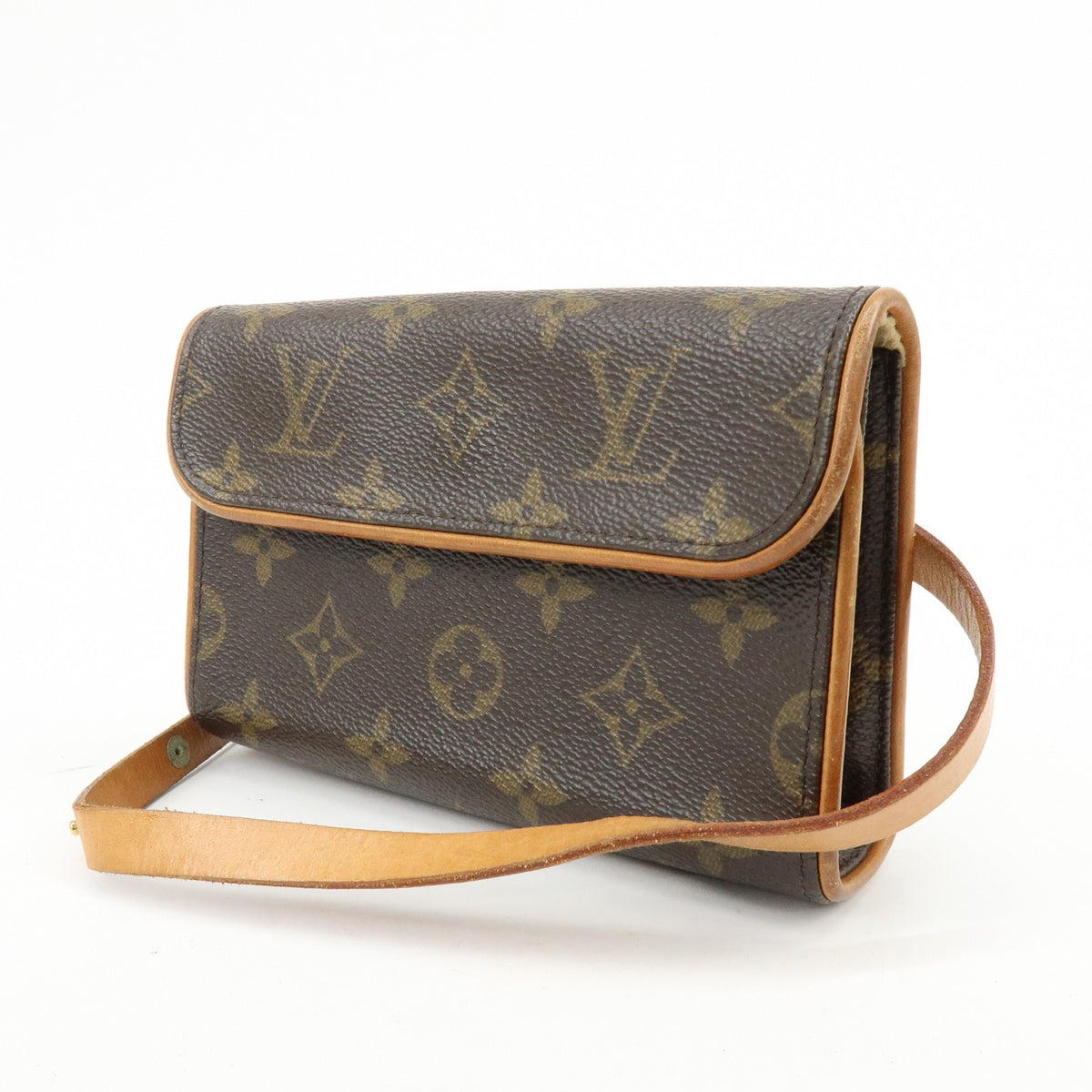 Louis Vuitton Florentine Waist Monogram Canvas Brown Canvas Handbag (Pre-Owned)