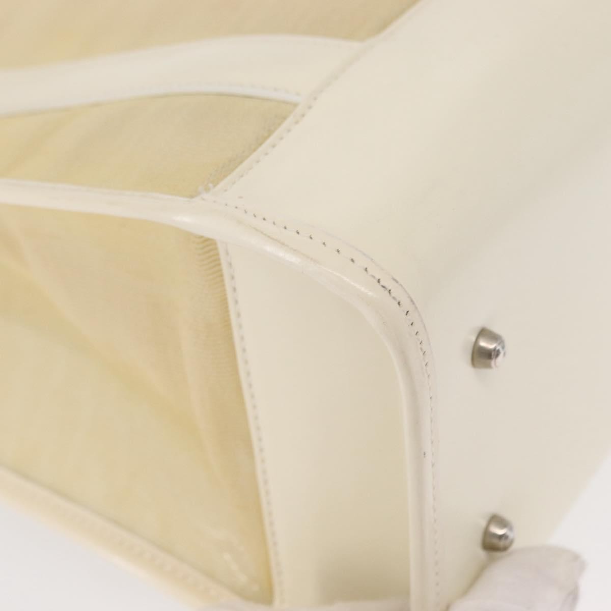 Gucci Vintage Tote Vinyl Beige Plastic Tote Bag Bag (Pre-Owned)