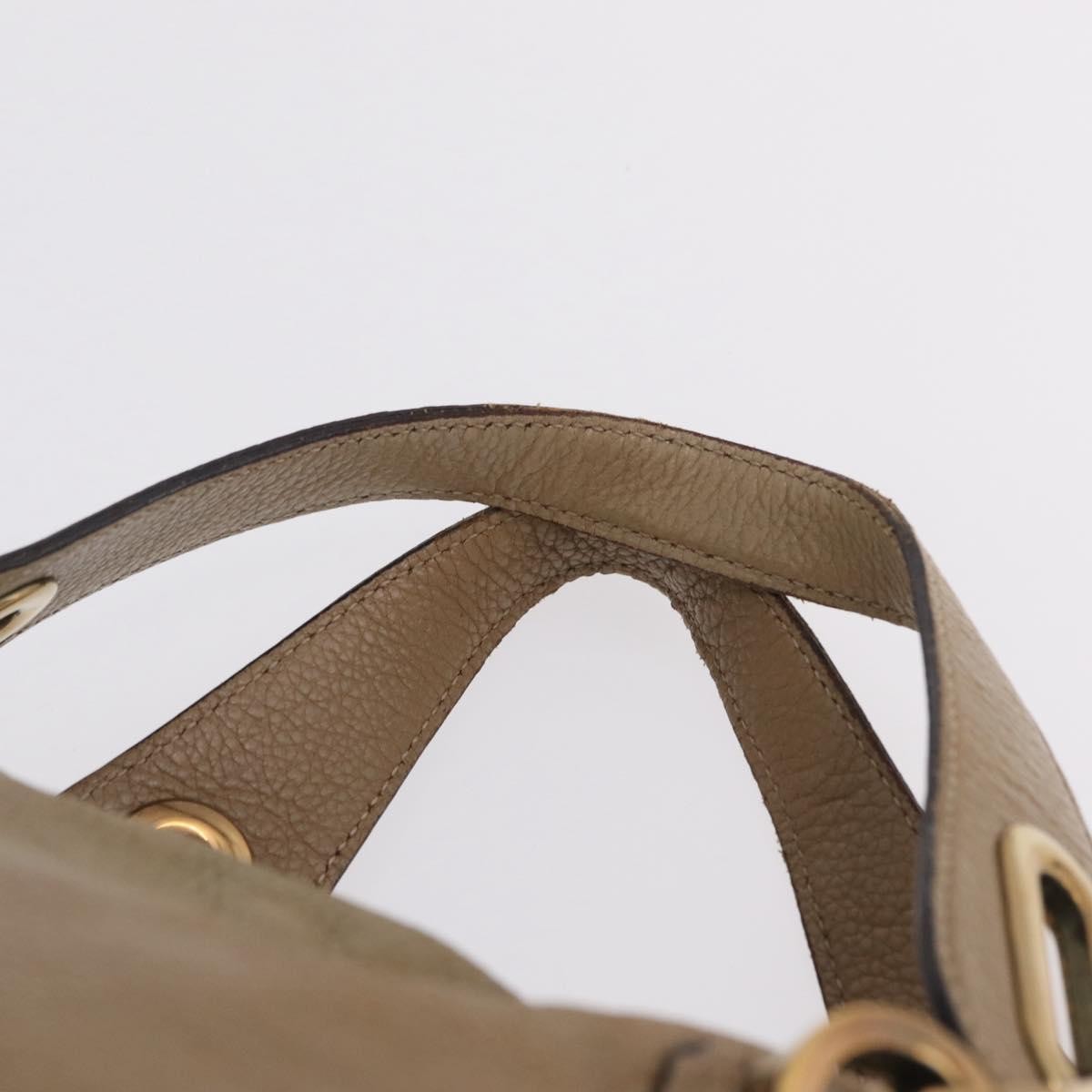 Chloe Paraty Top Handle Leather Beige Leather Handbag (Pre-Owned)