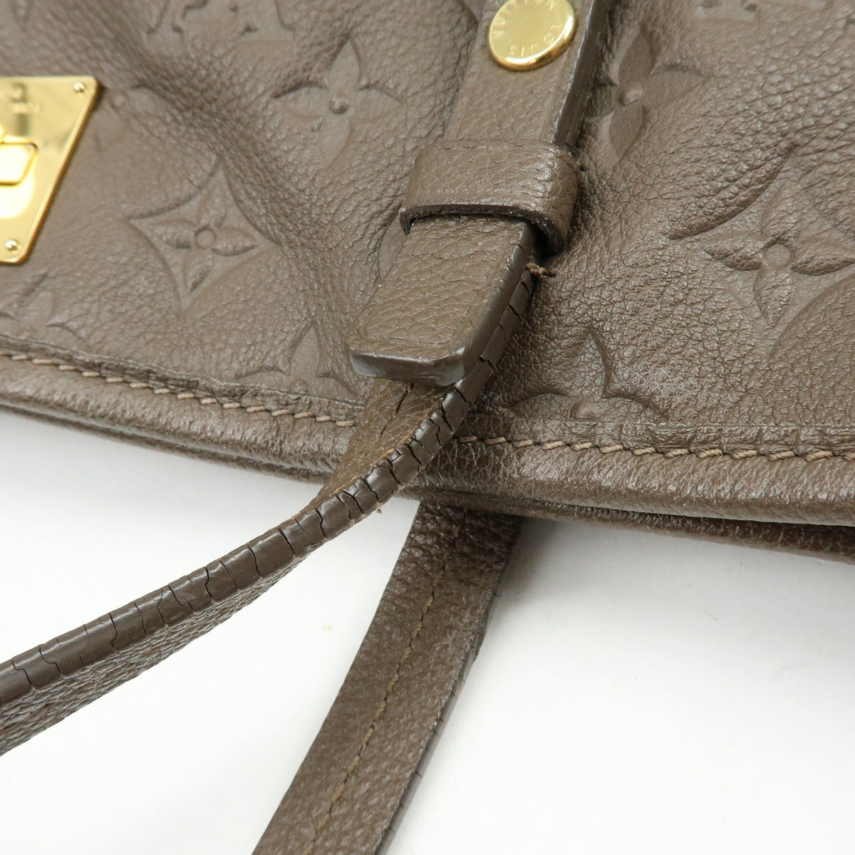 Louis Vuitton Citadine Monogram Empreinte Leather Brown Leather Handbag (Pre-Owned)