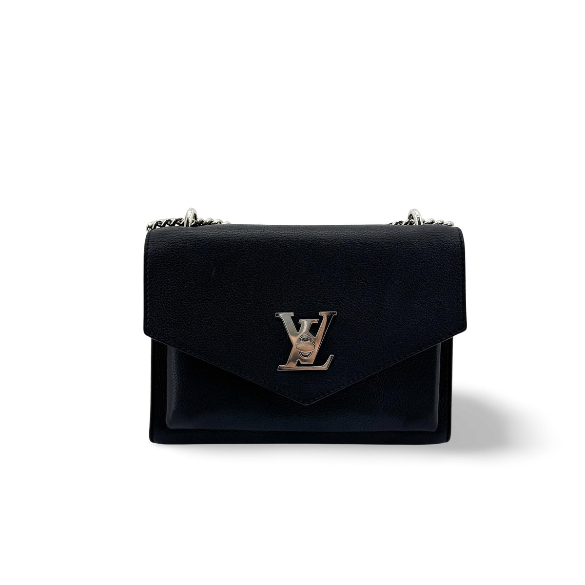 Louis Vuitton Mylockme Leather Black Leather Handbag (Pre-Owned)