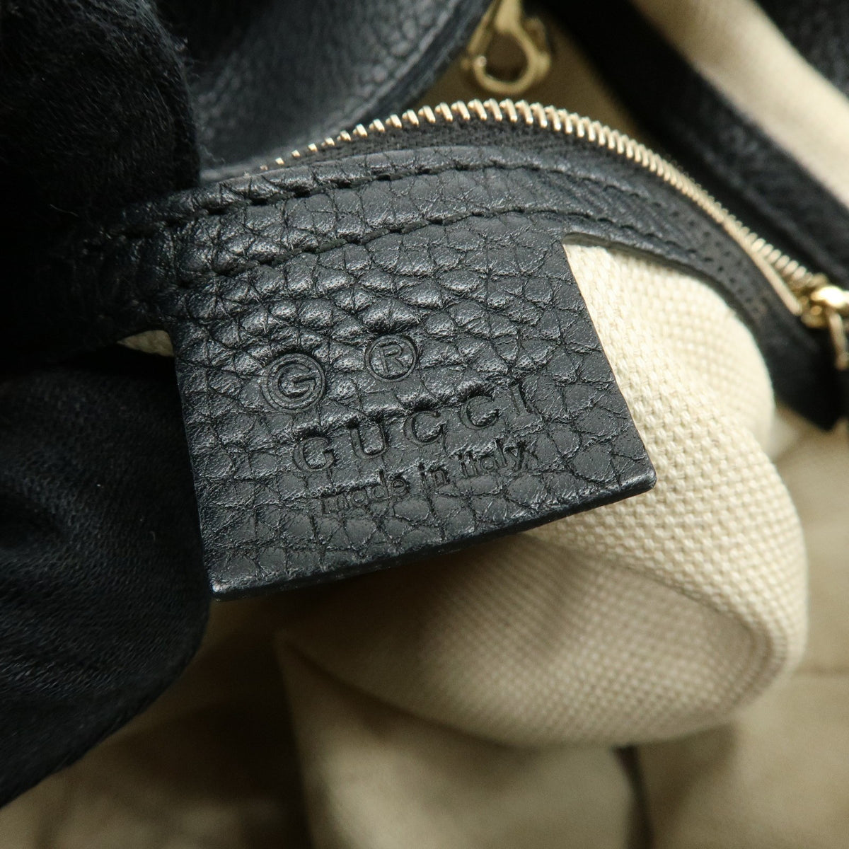 Gucci Soho Chain Strap Leather Black Leather Shoulder Bag Bag (Pre-Owned)
