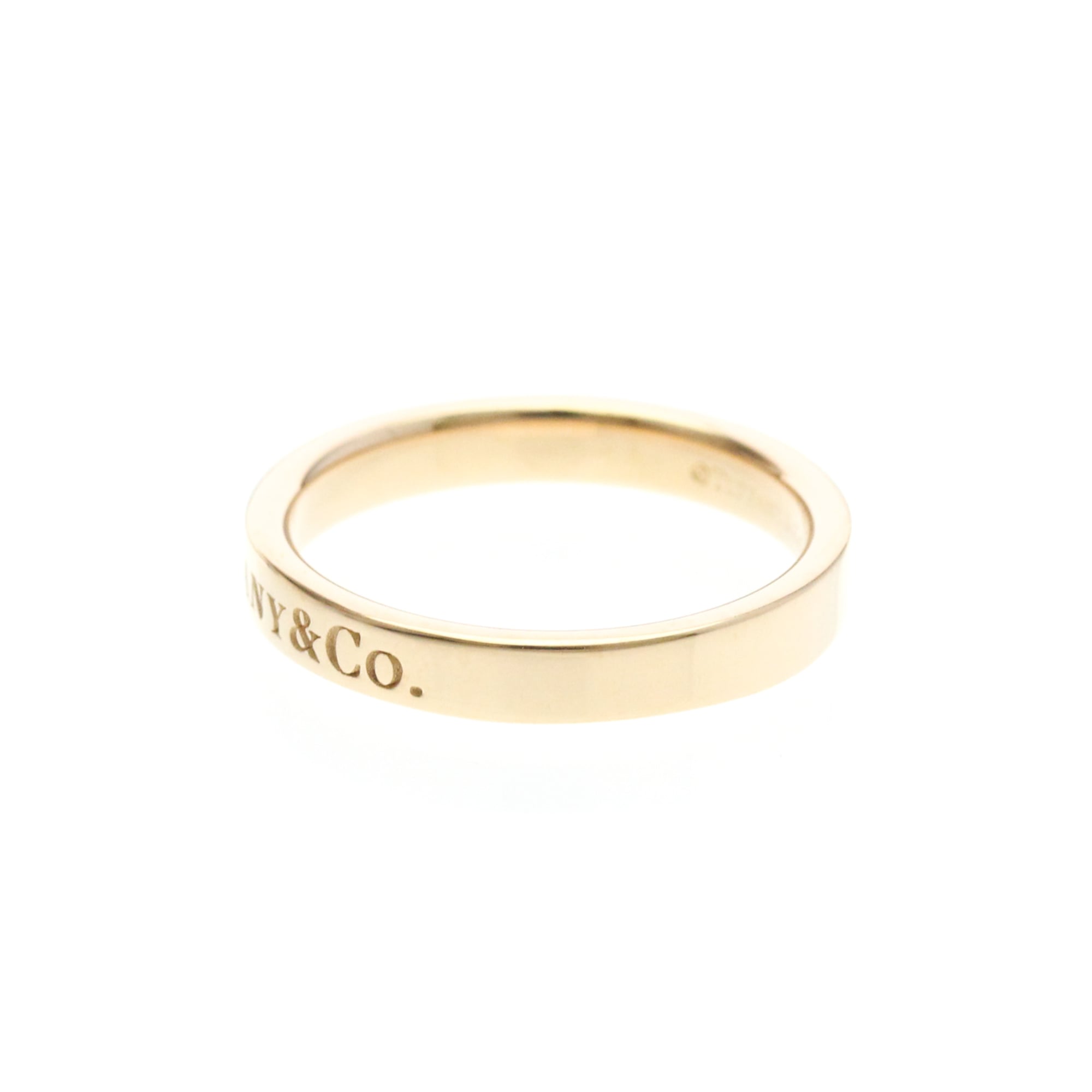 Tiffany & Co. Flat 18K Pink Gold Gold Pink_Gold Ring Jewelry (Pre-Owned)