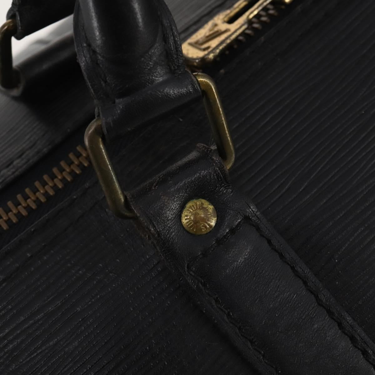 Louis Vuitton Keepall Epi Black Leather Travel Bag Bag (Pre-Owned)