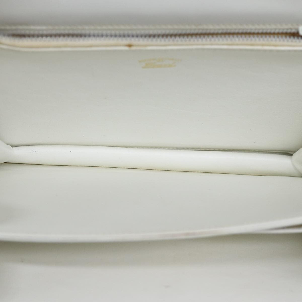 Gucci 1973 Flap Top Handle Leather White Leather Handbag (Pre-Owned)