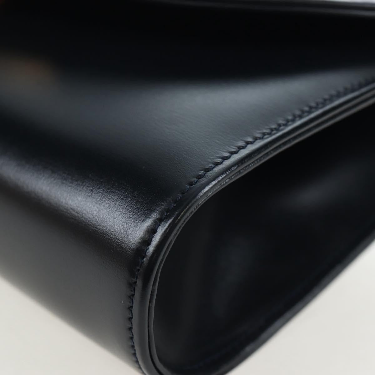 Cartier Sapphire Line Leather Navy Leather Shoulder Bag Bag (Pre-Owned)