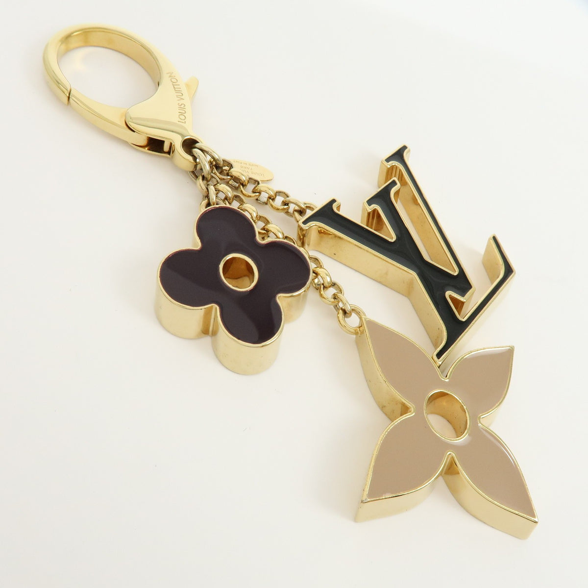 Louis Vuitton Fleur De Monogram Bag Charm Metal Gold Metal Charms And Keychains Accessory (Pre-Owned)