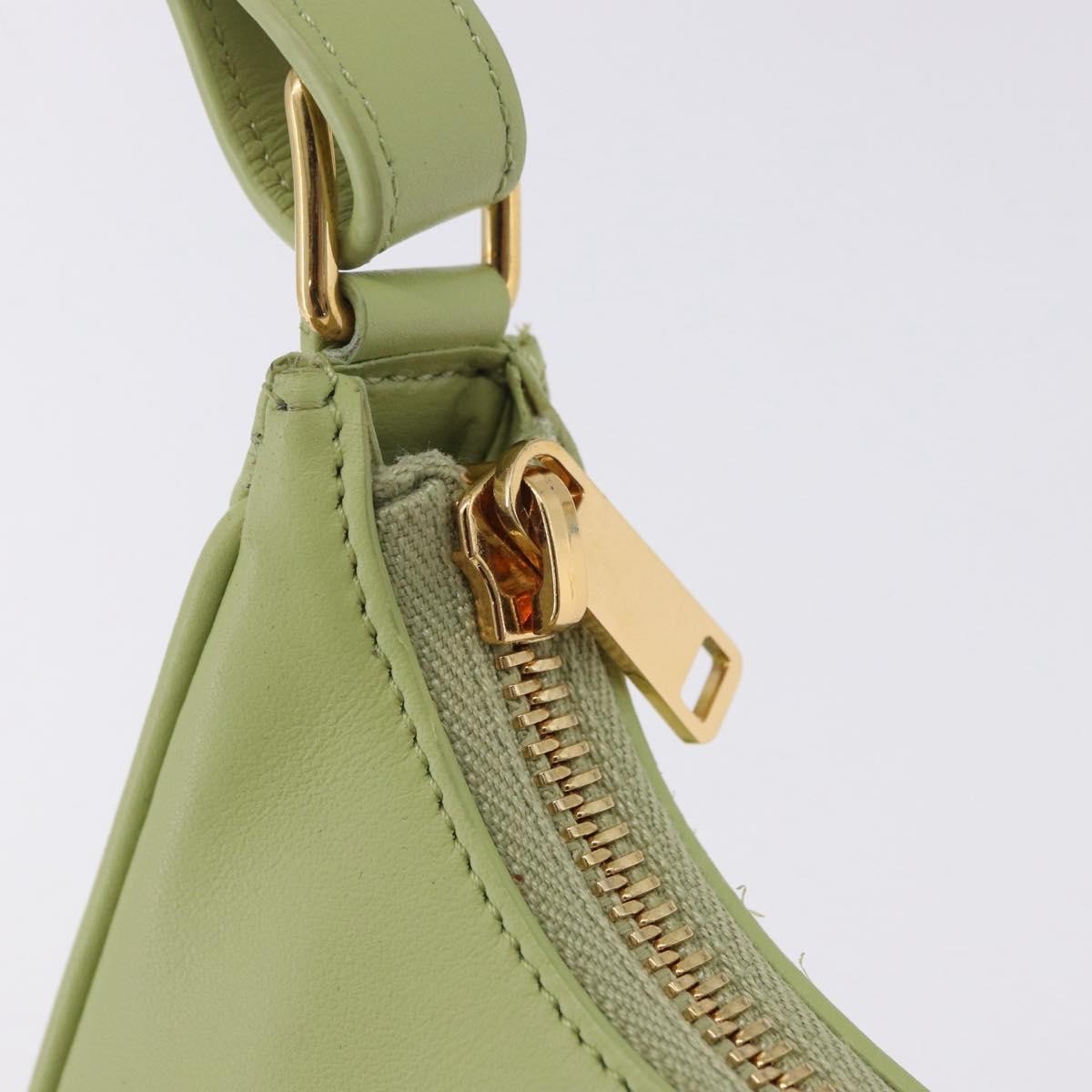 Celine Ava Leather Green Leather Handbag (Pre-Owned)