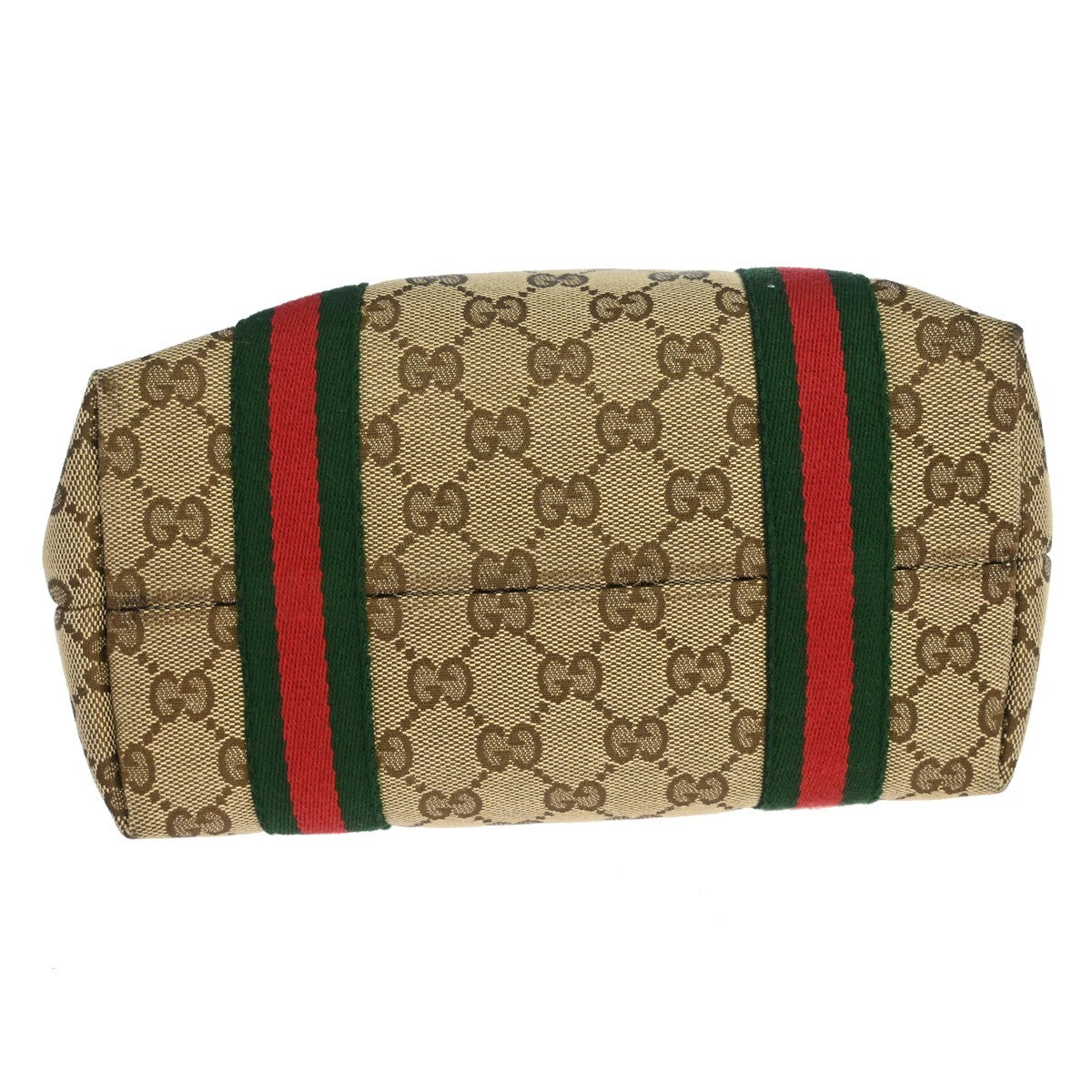 Gucci Jolicoeur Pochette Gg Canvas And Leather Beige Canvas Handbag (Pre-Owned)