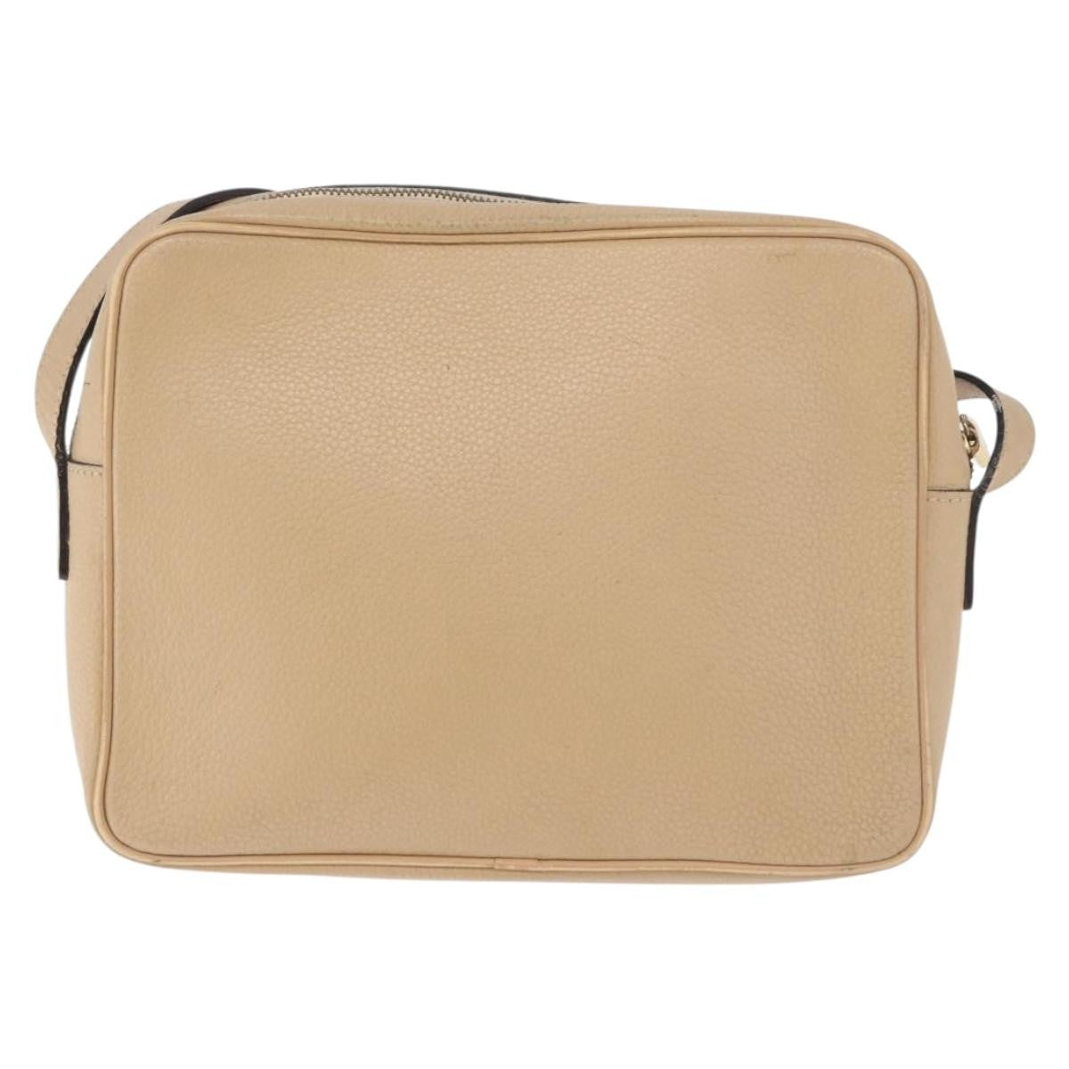 Celine Vintage Leather Beige Leather Shoulder Bag Bag (Pre-Owned)