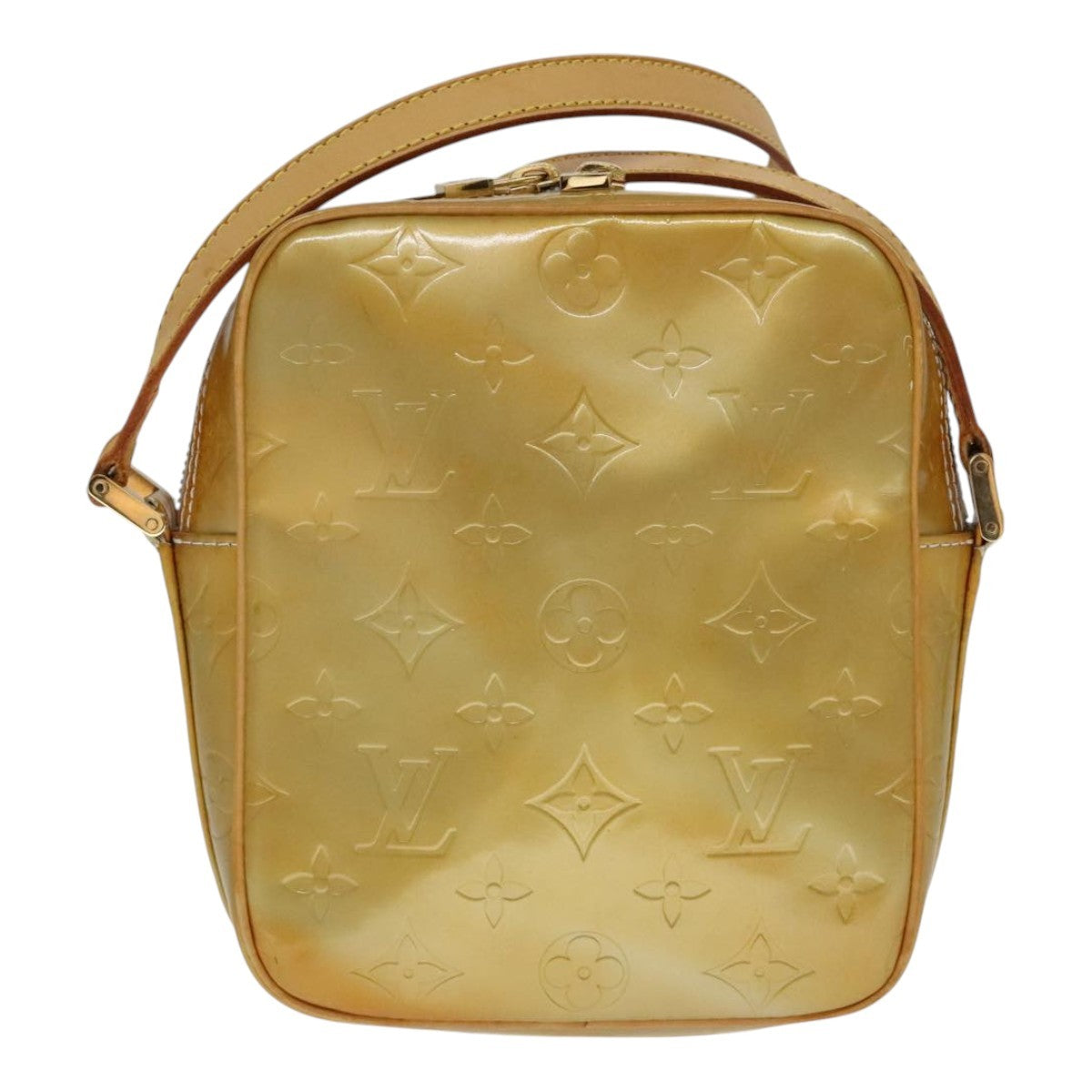 Louis Vuitton Wooster Monogram Vernis Yellow Patent_Leather Bag (Pre-Owned)