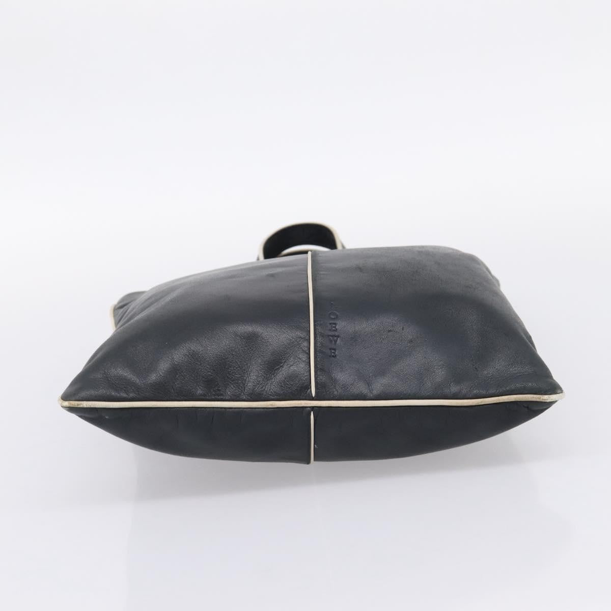 Loewe Tote Leather Black Leather Tote Bag Bag (Pre-Owned)