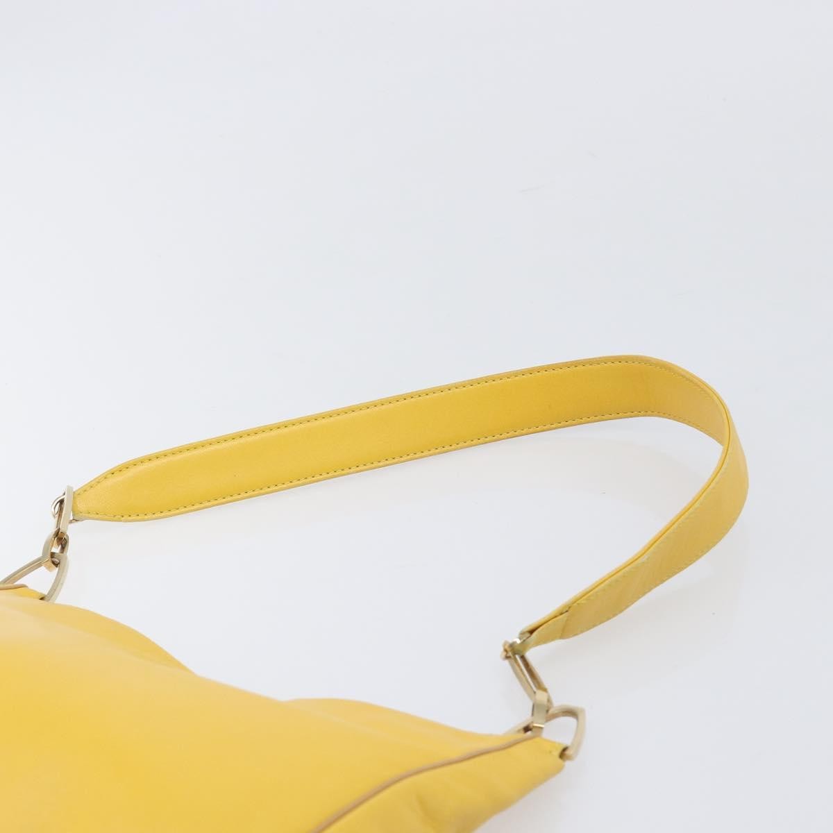 Loewe Shoulder Bag Leather Yellow Leather Shoulder Bag Bag (Pre-Owned)