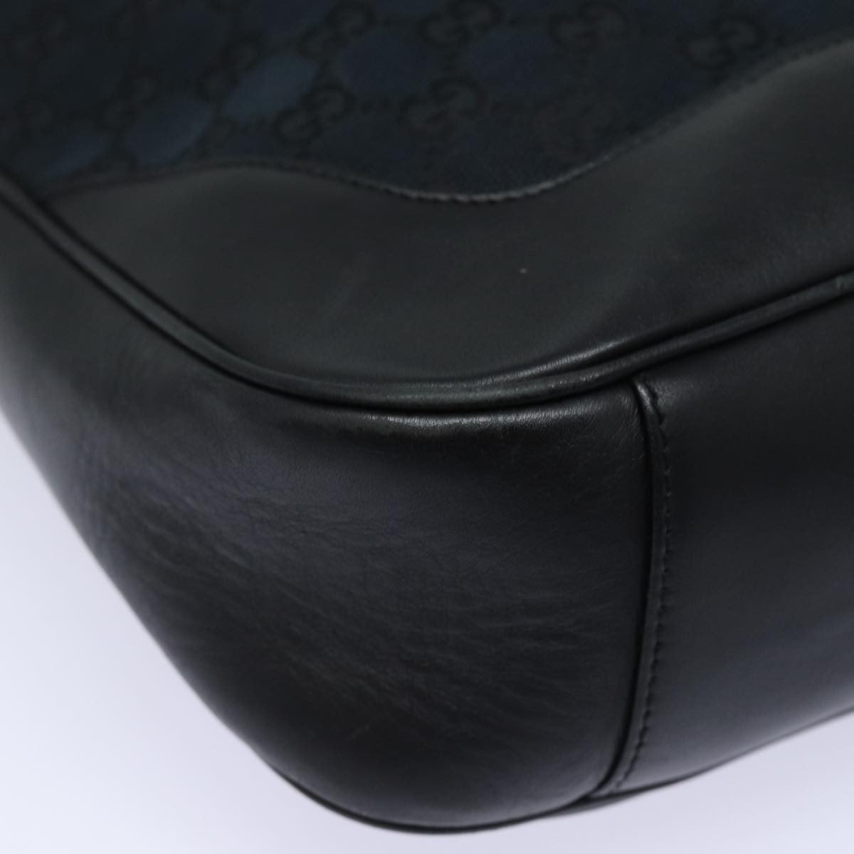 Gucci Bamboo Shoulder Gg Canvas Black Canvas Shoulder Bag Bag (Pre-Owned)