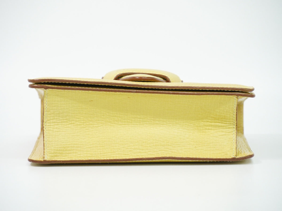 Loewe Barcelona Top Handle Leather Yellow Leather Tote Bag Bag (Pre-Owned)