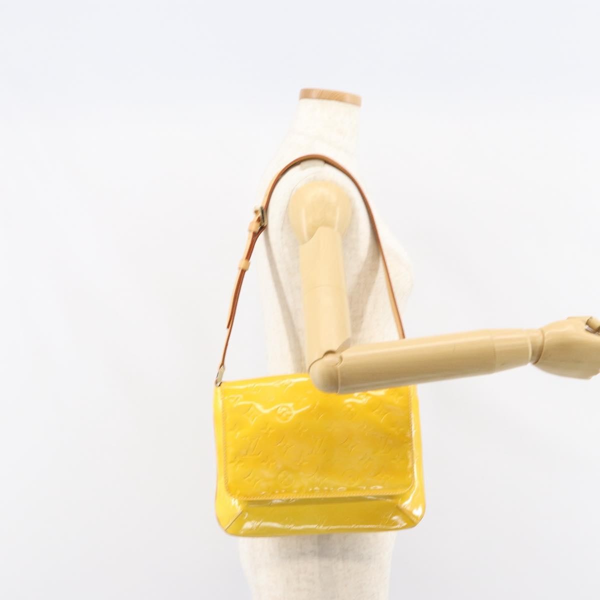 Louis Vuitton Thompson Street Monogram Vernis Yellow Patent_Leather Handbag (Pre-Owned)