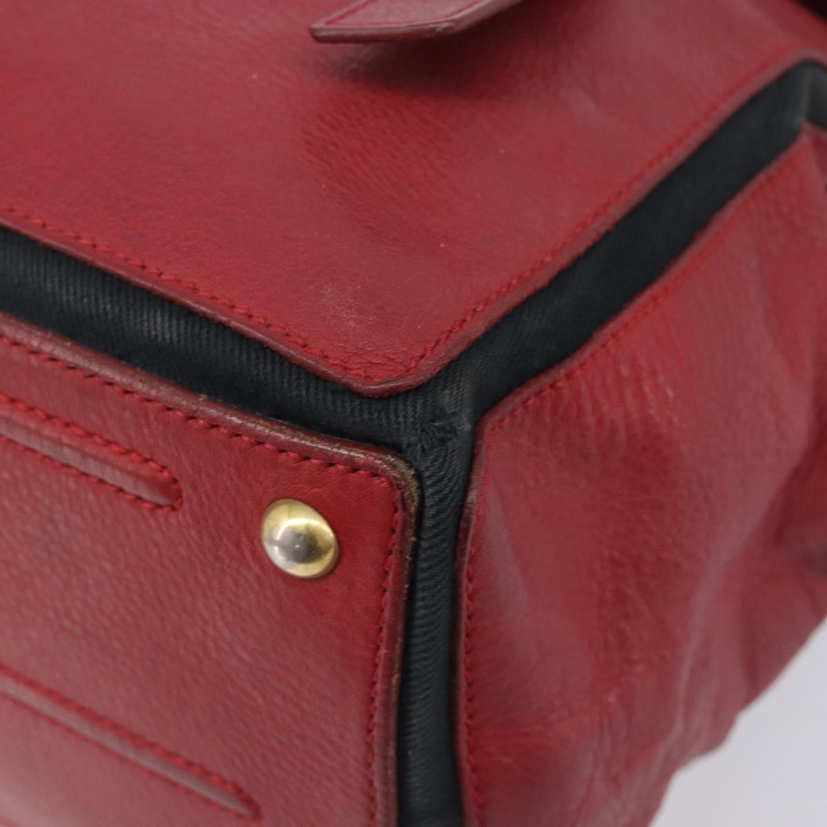 Saint Laurent Muse Two Leather Red Leather Handbag (Pre-Owned)