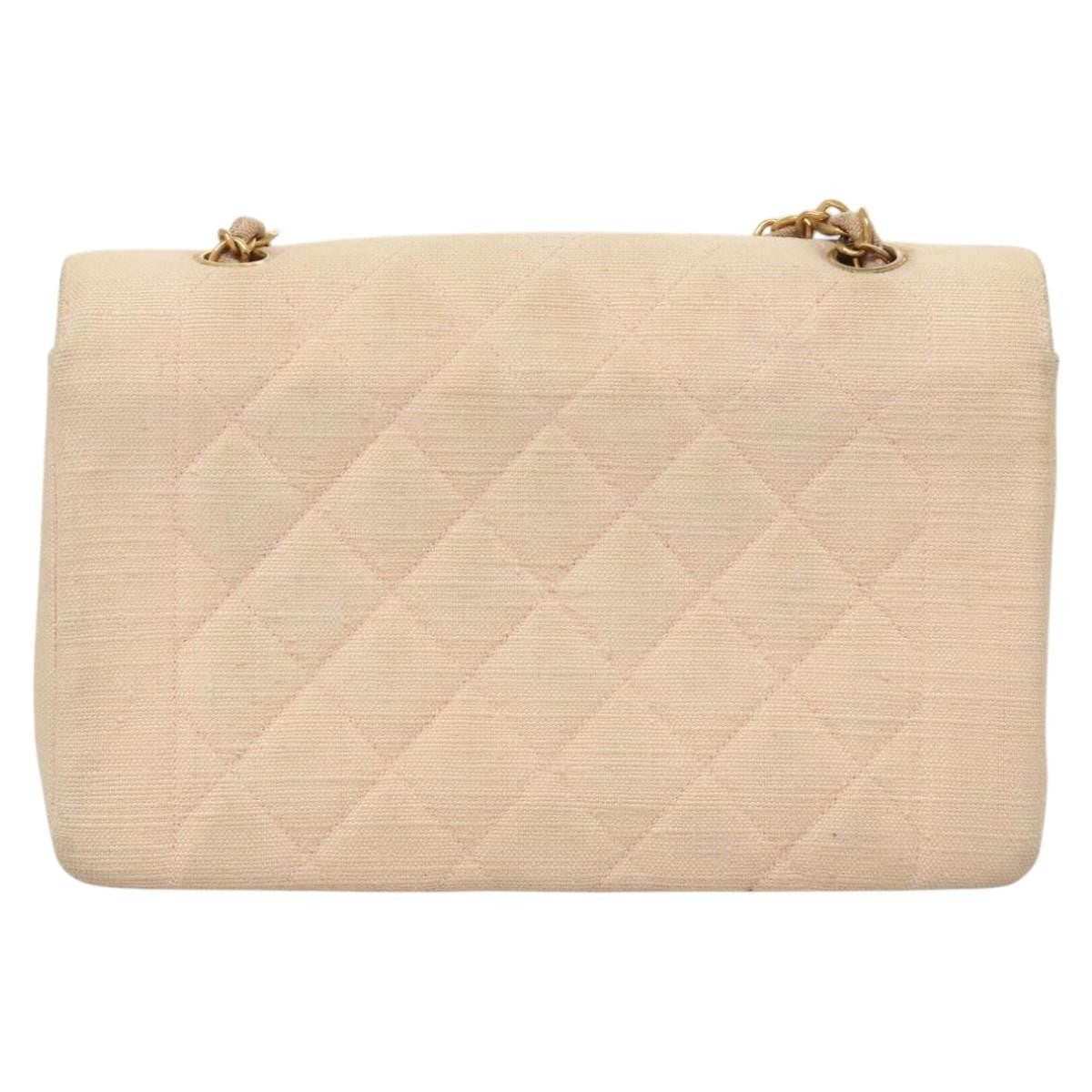 Chanel Vintage Diana Flap Quilted Canvas Pink Canvas Shoulder Bag Bag (Pre-Owned)