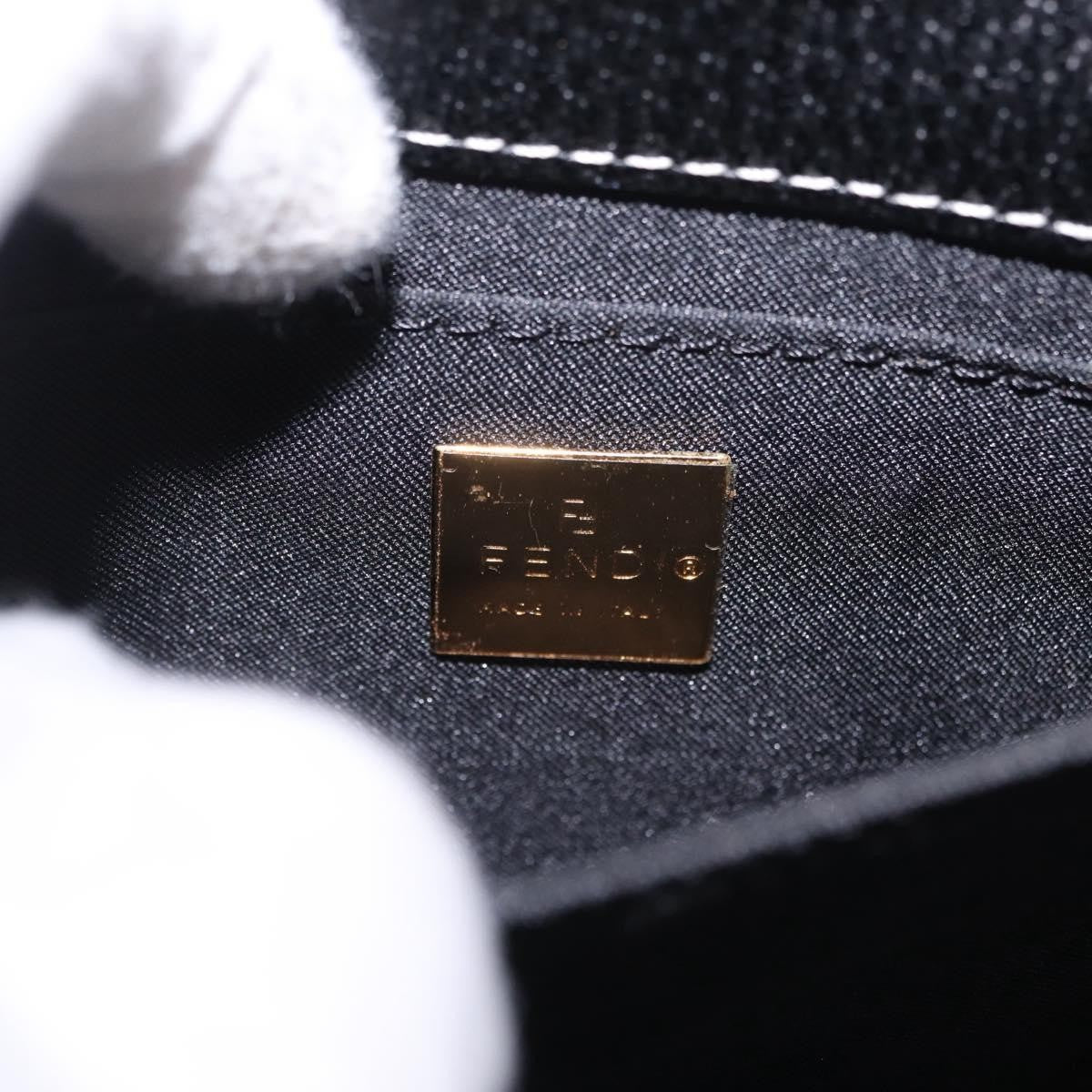 Fendi Shoulder Leather Black Leather Shoulder Bag Bag (Pre-Owned)